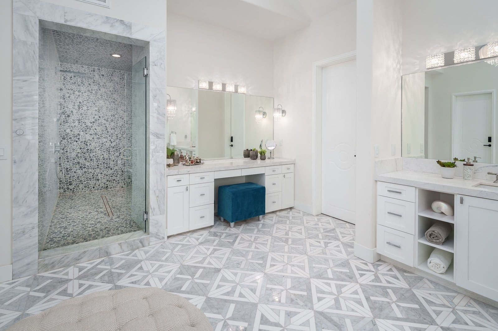 Hexagon Design + Build luxury bathroom remodel project